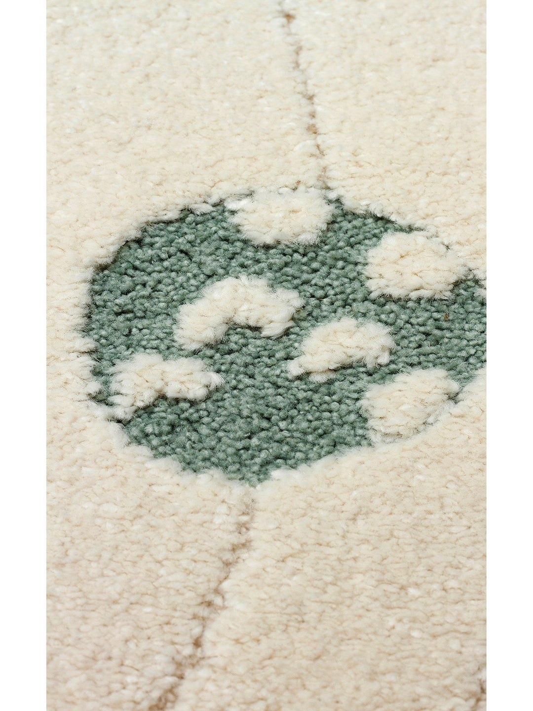 Carpetdocia Kids Pastel Colored Fluff and Dust-Free Children's Carpet 02 CREAM MULTY