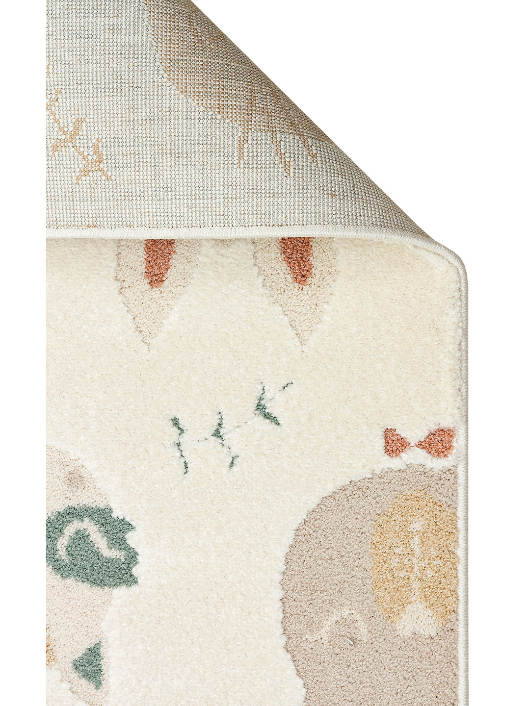 Carpetdocia Kids Pastel Colored Fluff and Dust-Free Children's Carpet 04 CREAM MULTY