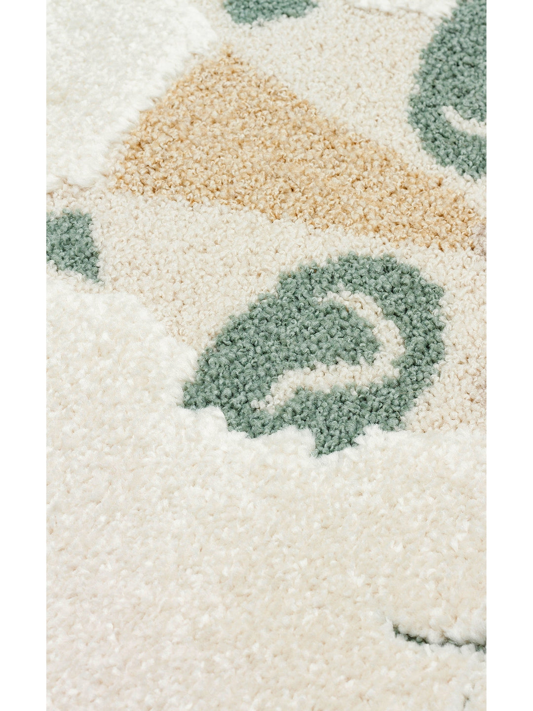 Carpetdocia Kids Pastel Colored Fluff and Dust-Free Children's Carpet 04 CREAM MULTY