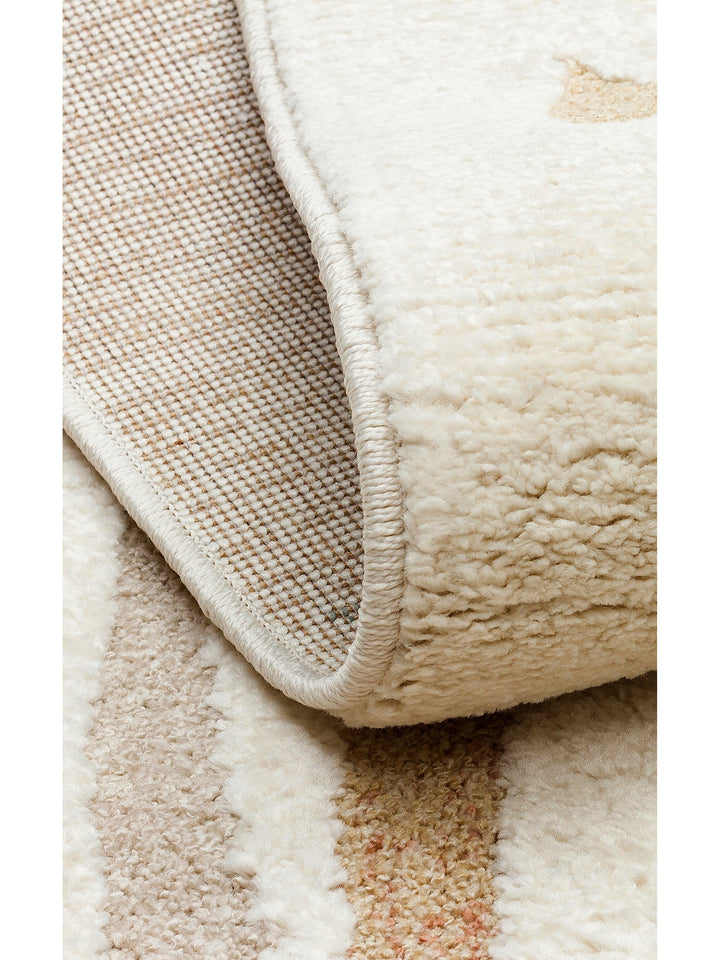 Carpetdocia Kids Pastel Colored Fluff and Dust-Free Children's Carpet 06 CREAM MULTY