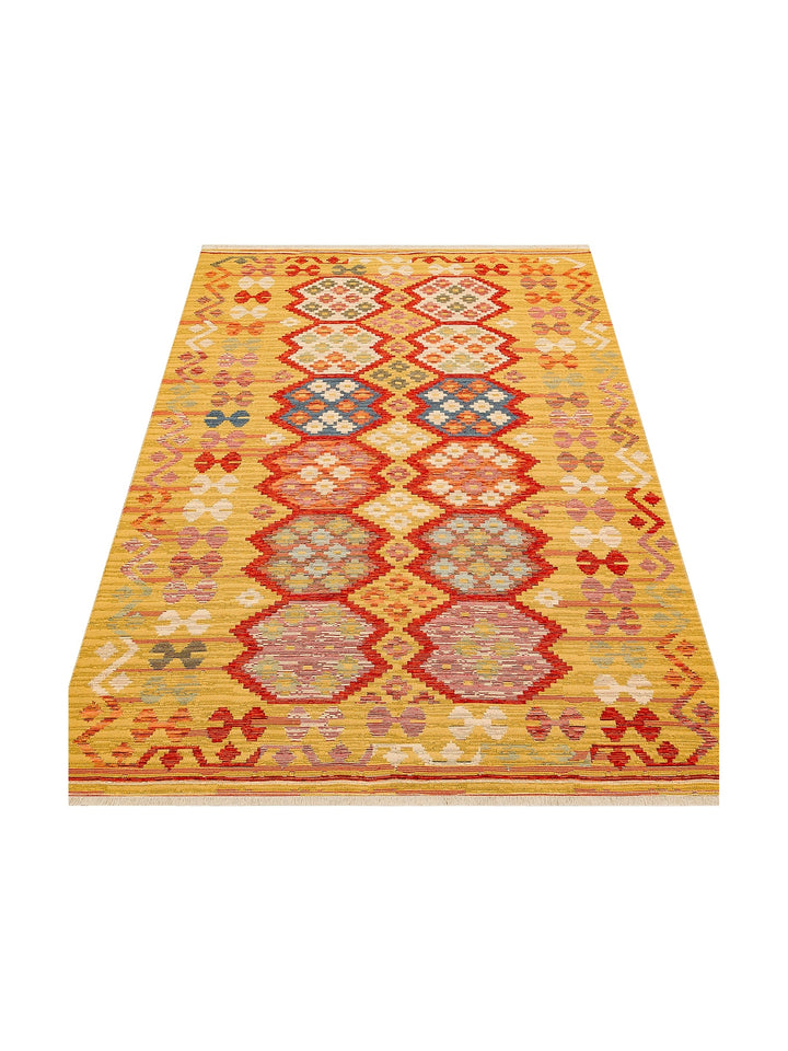 Rota Washable, Double-Sided Usable Soft Touch Authentic Kilim 03 RED