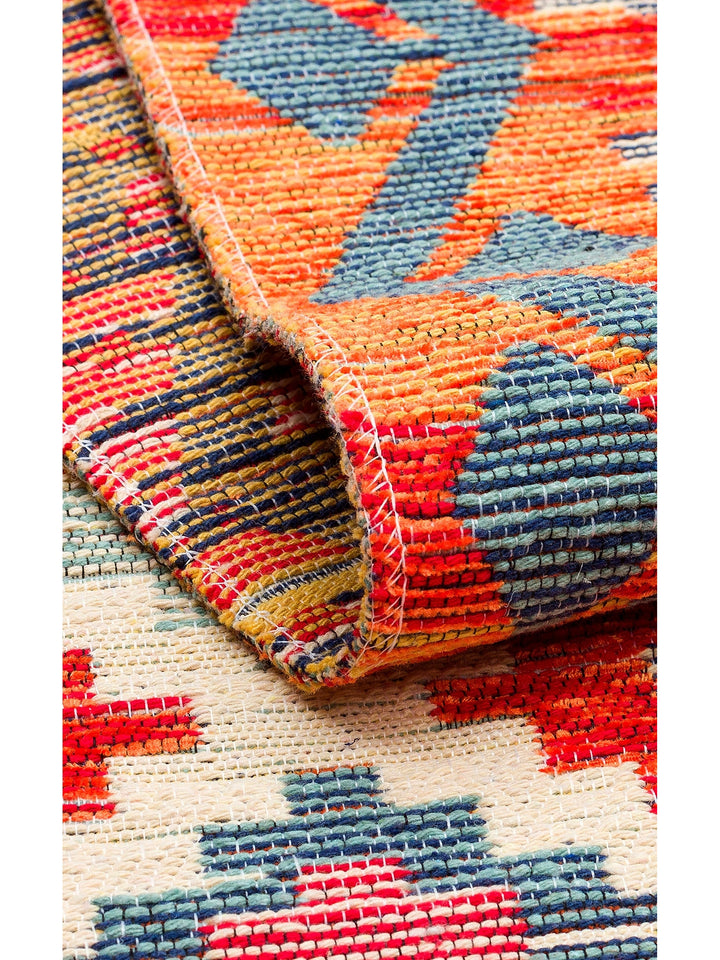 Rota Washable, Double-Sided Usable Soft Touch Authentic Kilim 05 TERRA