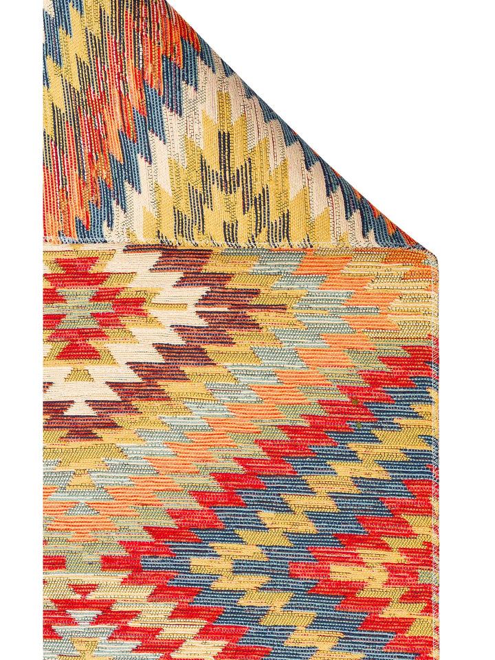 Rota Washable, Double-Sided Usable Soft Touch Authentic Kilim 07 TERRA