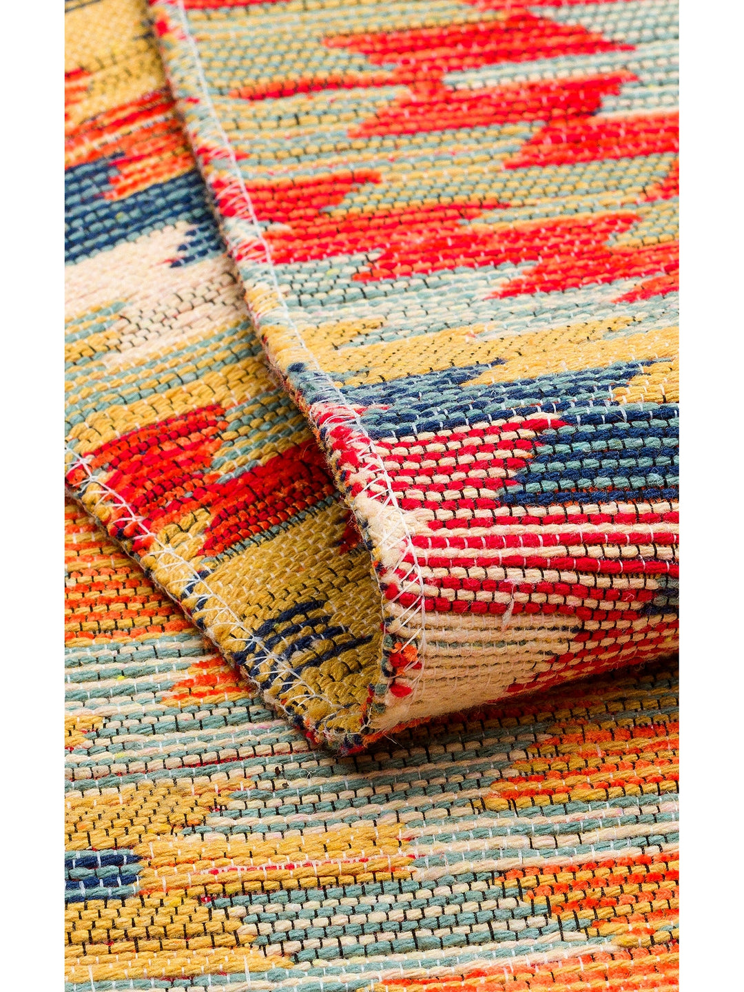 Rota Washable, Double-Sided Usable Soft Touch Authentic Kilim 07 TERRA