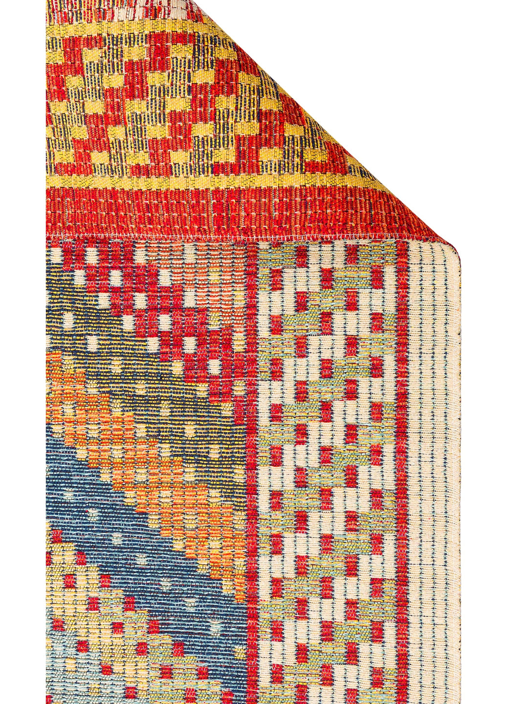 Rota Washable, Double-Sided Usable Soft Touch Authentic Kilim 10 RED