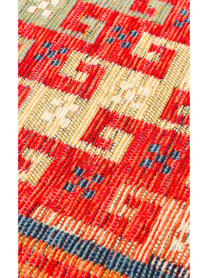 Rota Washable, Double-Sided Usable Soft Touch Authentic Kilim 11 TERRA