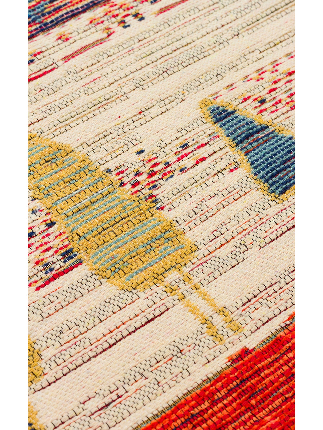 Rota Washable, Double-Sided Usable Soft Touch Authentic Kilim 12 TERRA