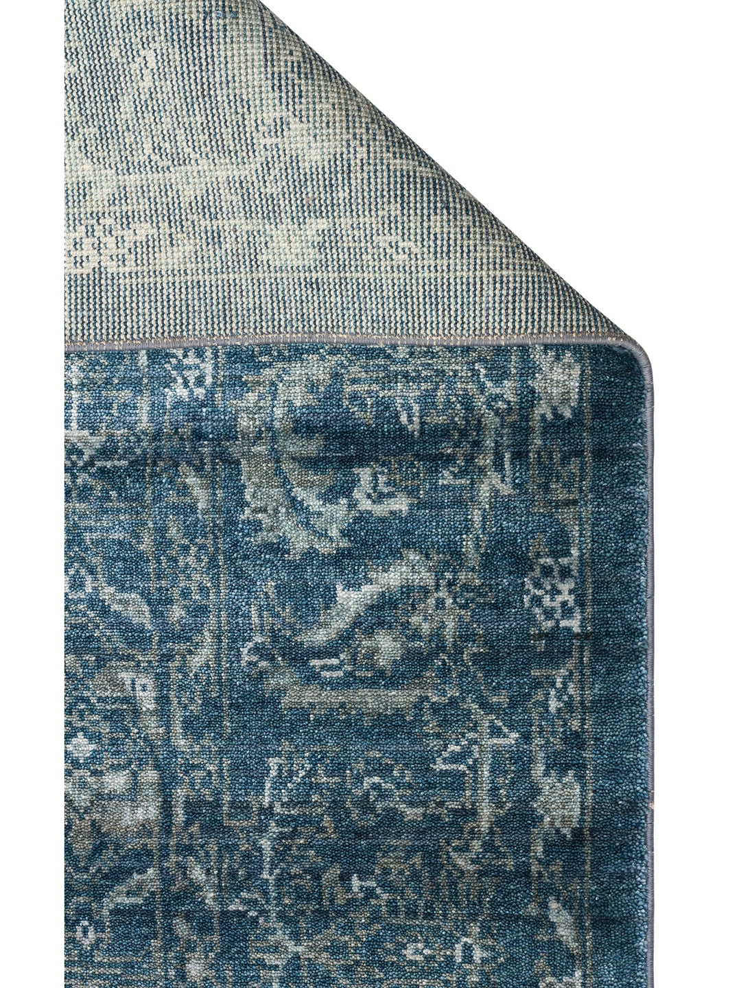 Çırağan 100% Natural Special Shiny Handcrafted Tencel Uşak Carpet Produced on Special Looms 02 NAVY