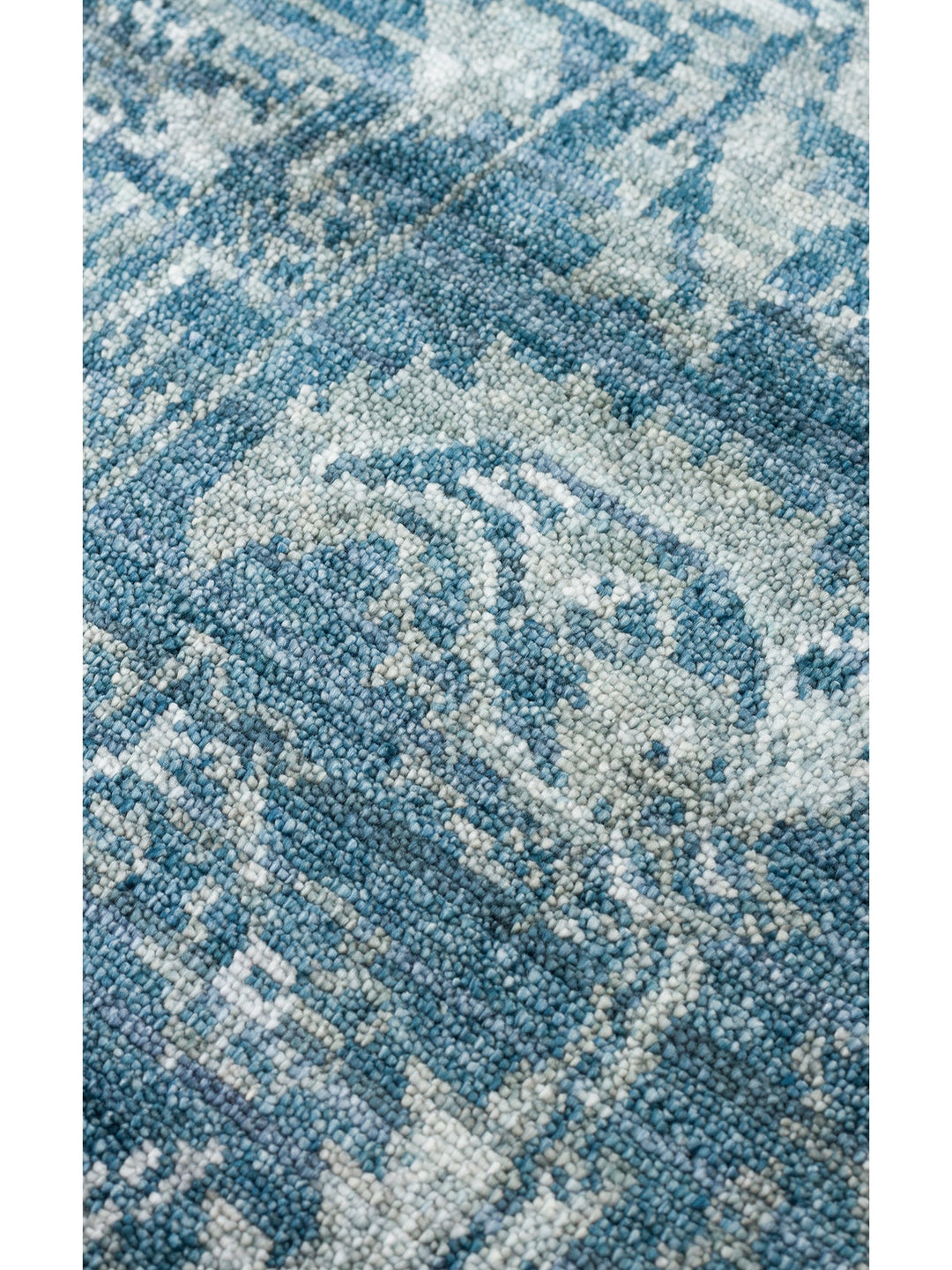 Çırağan 100% Natural Special Shiny Handcrafted Tencel Uşak Carpet Produced on Special Looms 02 NAVY