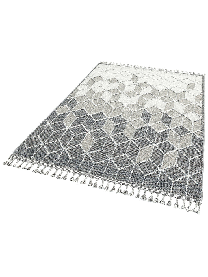 Ole Series Wicker Woven Living Room Hall Hallway Entrance Kitchen Modern Scandinavian Carpet 03 GREY