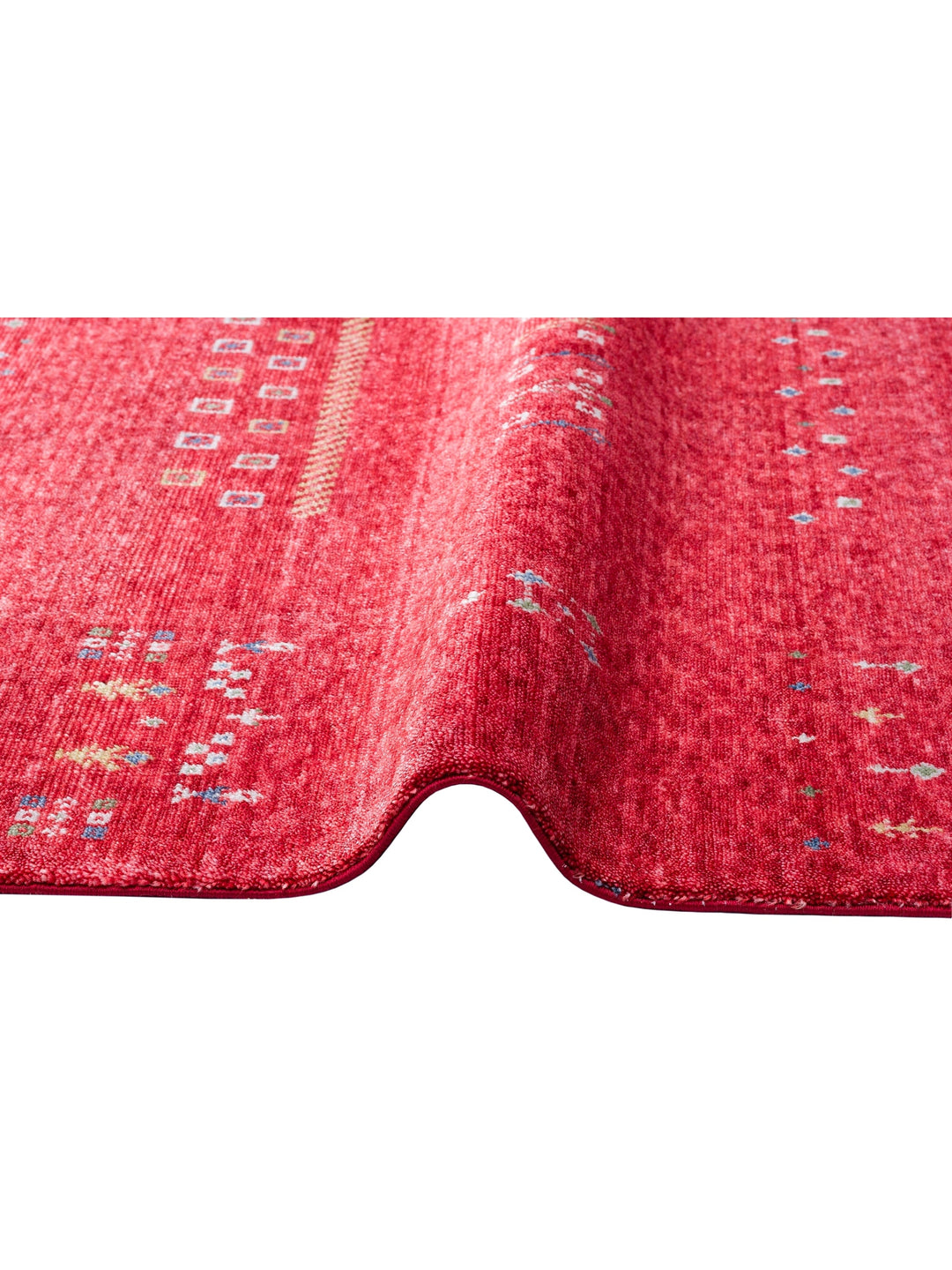 Oushak Carnaval 100% Natural Easy to Clean Handmade Tencel Modern Uşak Carpet 06 RED