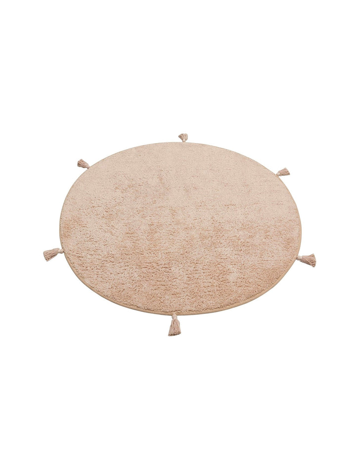 Cotton Baby 100% Natural Cotton Washable Non-Slip Based Baby Rug PLAIN BEIGE Q