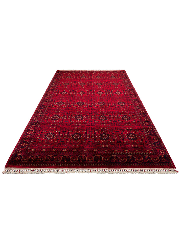 Kabul Afghan Yagcibedir Patterned Handcrafted Tensel Usak Carpet Produced on Special Looms 960 RED