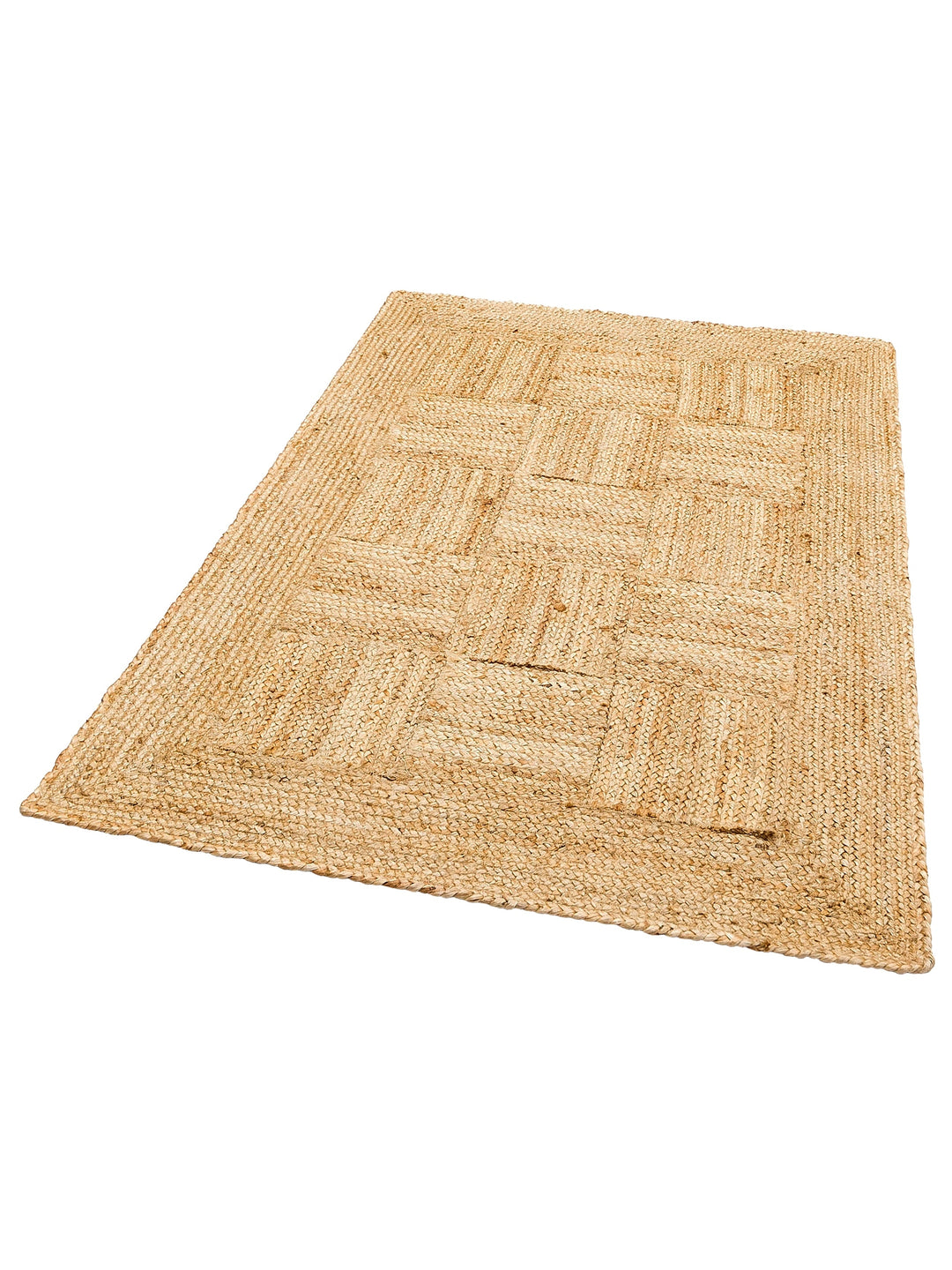 Crown Jute %100 Natural Hand Woven Living Room Corridor Entrance Kitchen Balcony Wicker Carpet 06 NATURAL XW