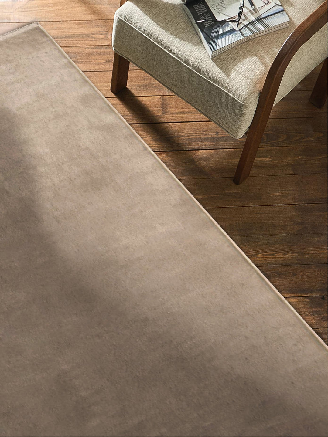 Andrea Series High Quality Dense Woven Special Shiny Bright Living Room Carpet PLAIN SAND (GR)