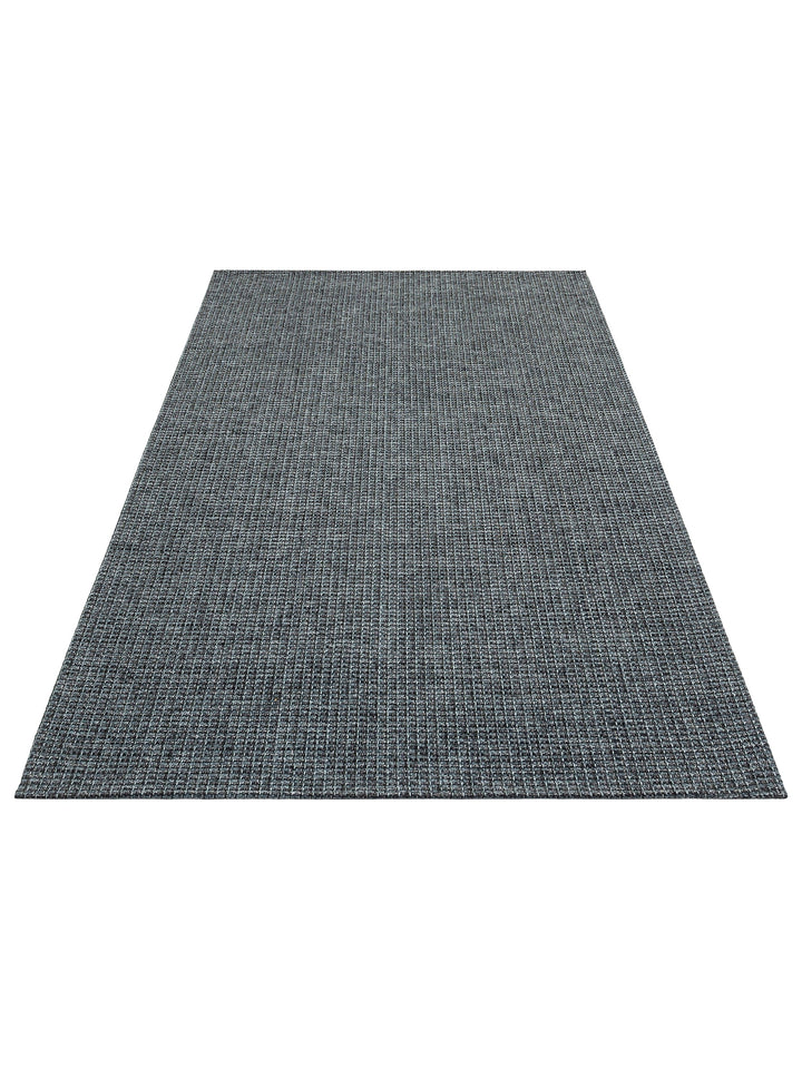 Arizona Wicker Look Modern Living Room Hallway Kitchen Non-Slip Rug 01 ANTHRACITE SILVER