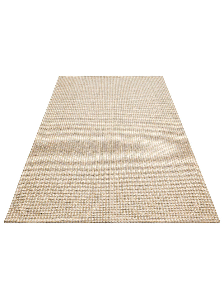 Arizona Wicker Look Modern Living Room Hallway Kitchen Non-Slip Rug 01 CREAM SILVER