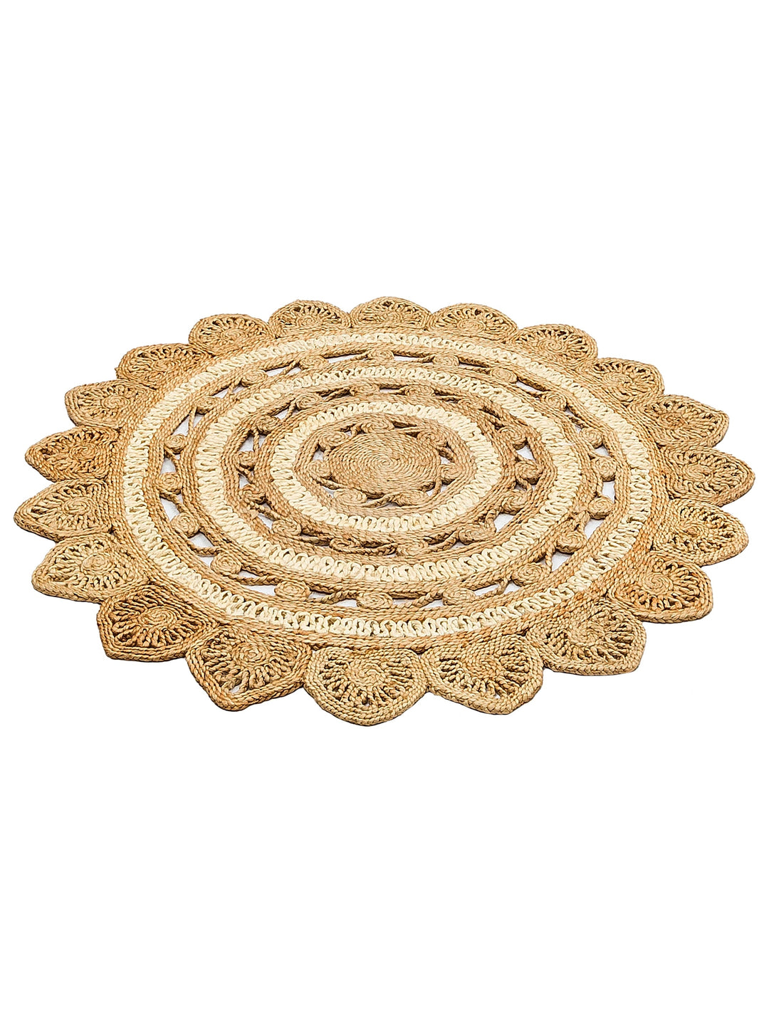 Only Jute Round and Oval 100% Natural Living Room Entrance Kitchen Balcony Hand Woven Carpet CA105NATWHXW