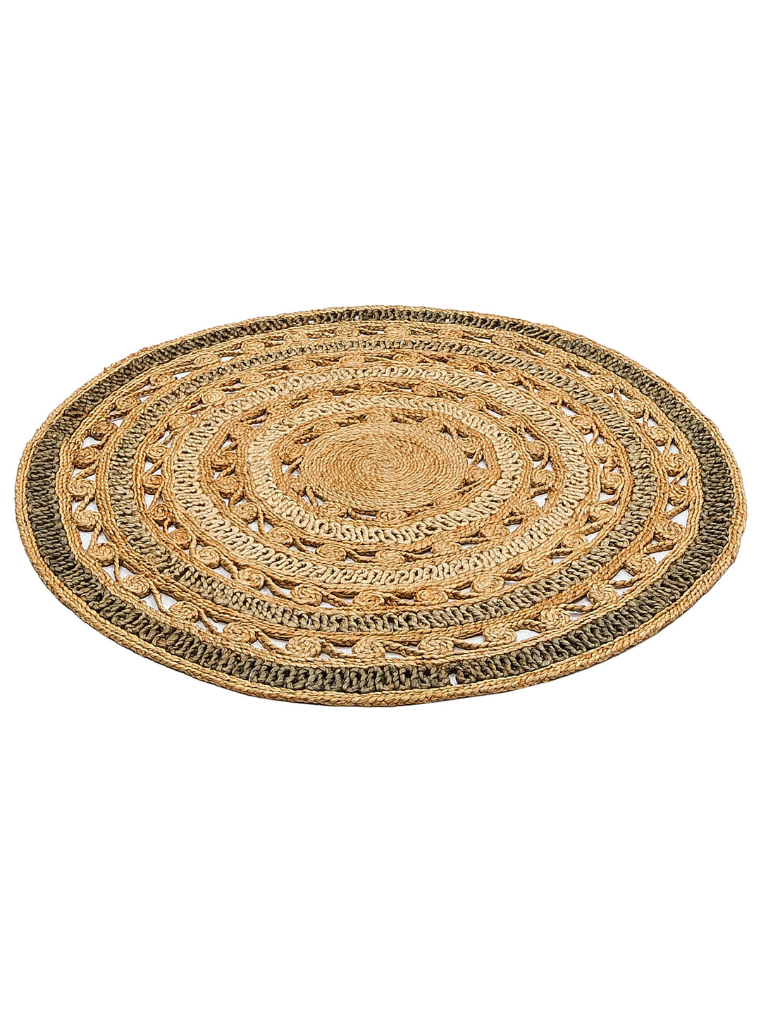 Only Jute Round and Oval 100% Natural Living Room Entrance Kitchen Balcony Hand Woven Carpet CA106NTGRDGXW