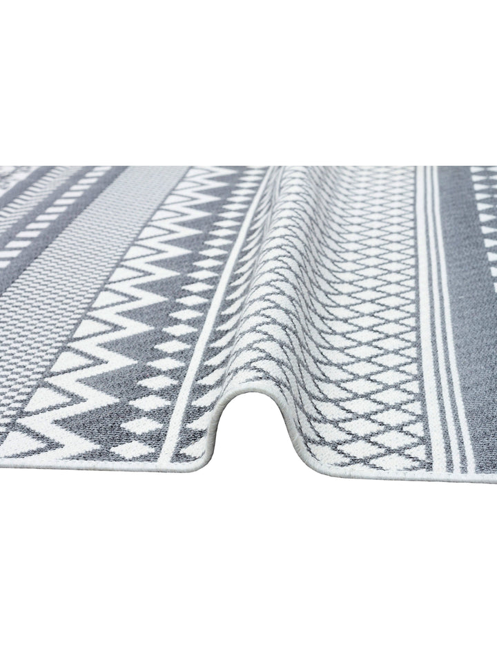 Maya 100% Natural Cotton Washable Double Sided Living Room Kitchen Hallway Modern Rug 07 GREY