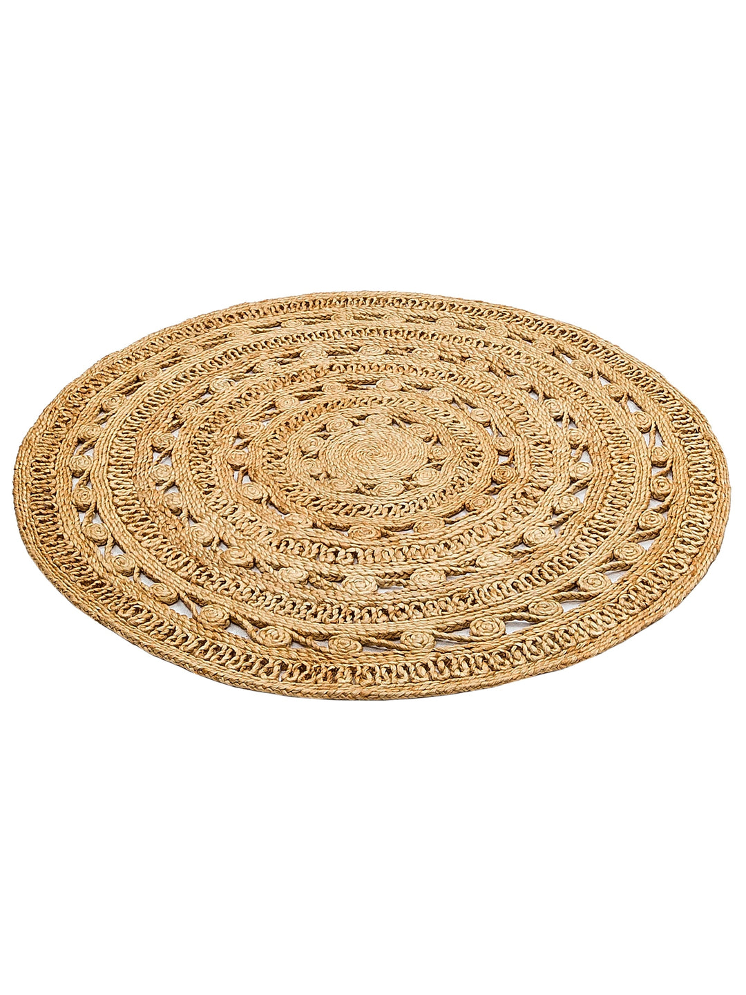 Only Jute Round and Oval 100% Natural Living Room Entrance Kitchen Balcony Hand Woven Carpet CA106DHURIEXW