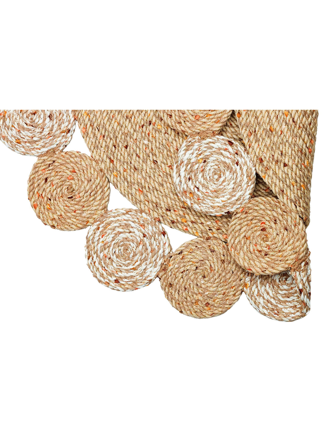 Cancun Jute Look Double Sided Living Room Hallway Kitchen Cotton Straw Knitted Carpet 03 NATURAL WHI