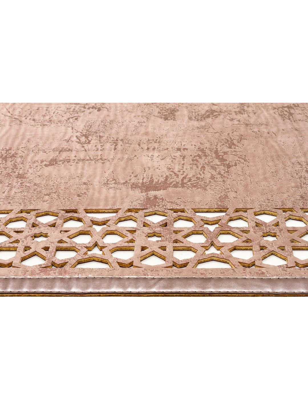 Engraving Classic and Modern Processing and Carving Shiny Bordered Artificial Leather Carpet 04 VINK BRONZE