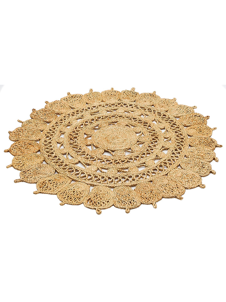 Only Jute Round and Oval 100% Natural Living Room Entrance Kitchen Balcony Hand Woven Carpet CA108NATXW