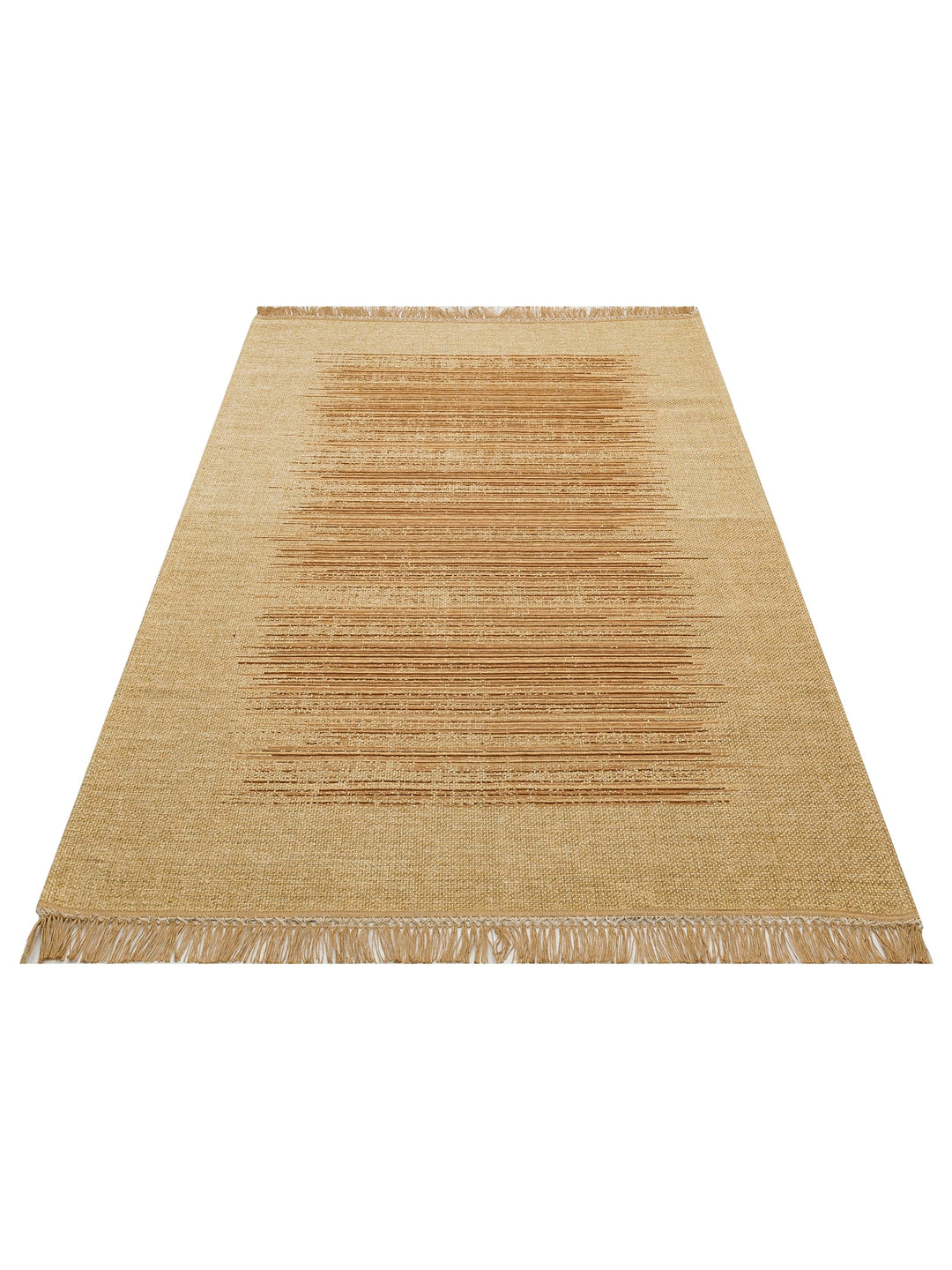 Arizona Wicker Look Modern Living Room Hallway Kitchen Non-Slip Rug 02 NATURAL BEIGE