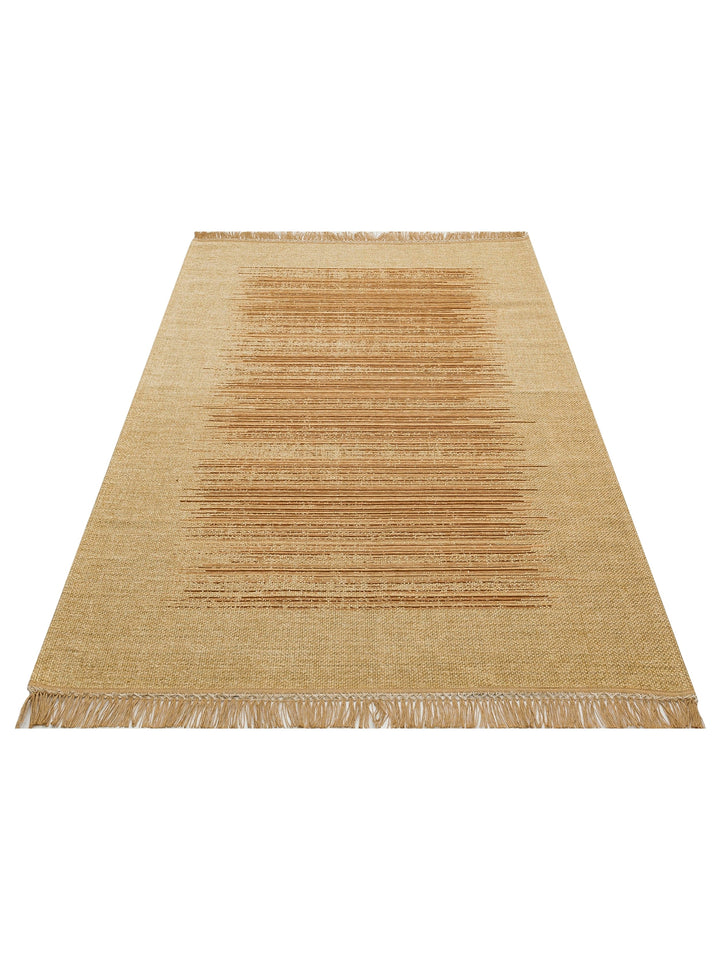 Arizona Wicker Look Modern Living Room Hallway Kitchen Non-Slip Rug 02 NATURAL BEIGE