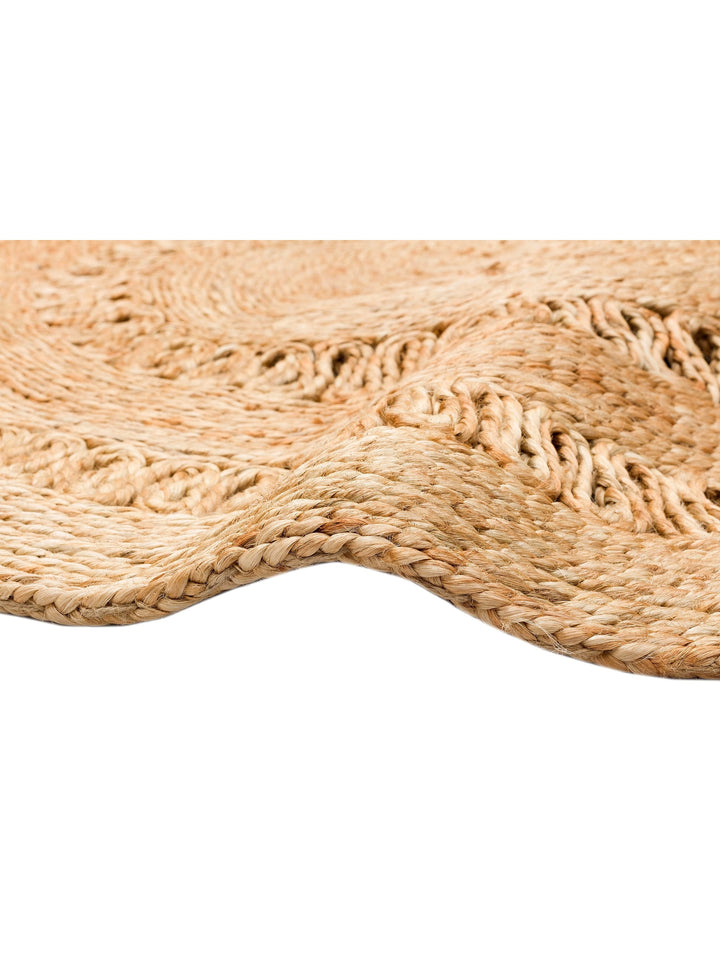 Only Jute Round and Oval 100% Natural Living Room Entrance Kitchen Balcony Hand Woven Carpet CA112NATXW