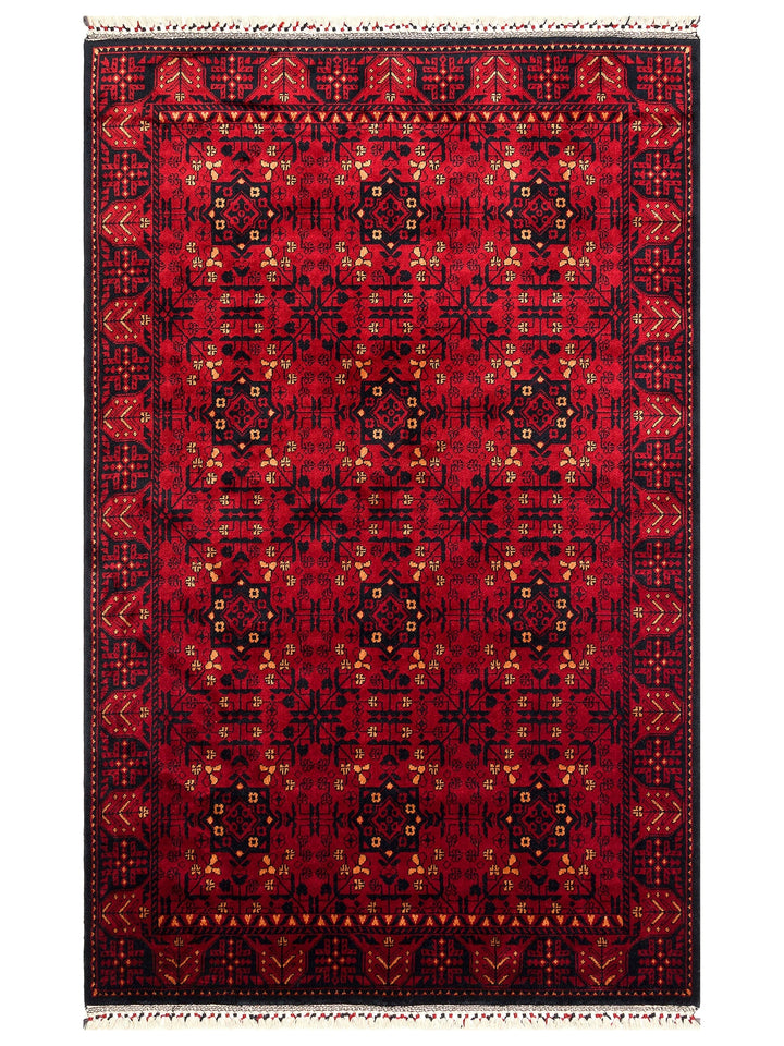 Kabul Afghan Yagcibedir Patterned Handcrafted Tensel Usak Carpet Produced on Special Looms 952 RED