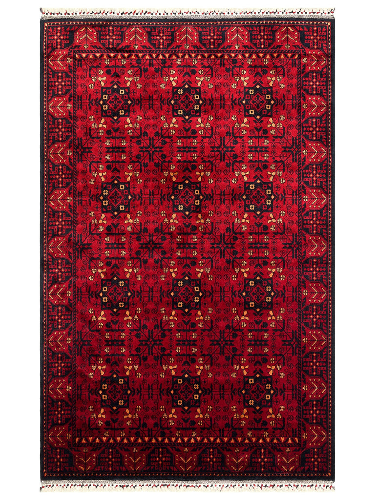 Kabul Afghan Yagcibedir Patterned Handcrafted Tensel Usak Carpet Produced on Special Looms 952 RED