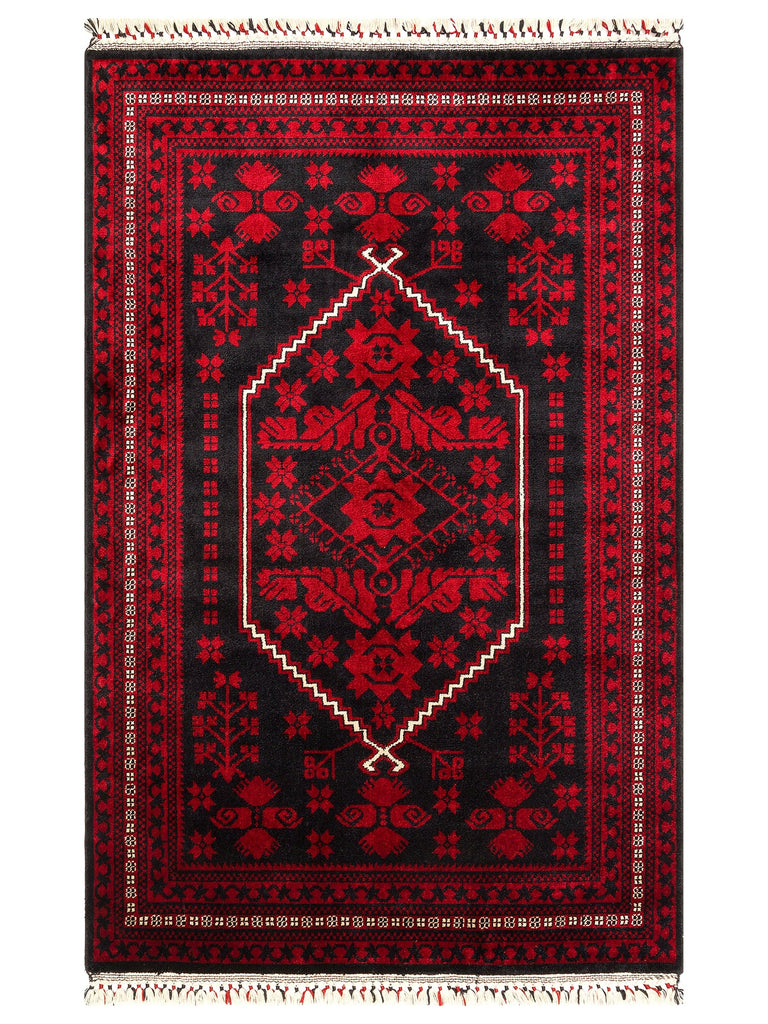 Kabul Afghan Yagcibedir Patterned Handcrafted Tensel Usak Carpet 956 BLUE