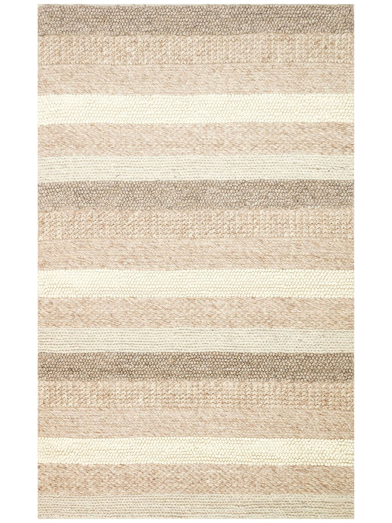 Woolstar 100% Natural Sweater Patterned Living Room Living Room Corridor Entrance Hand Woven Knitted Carpet LANGDON NAT