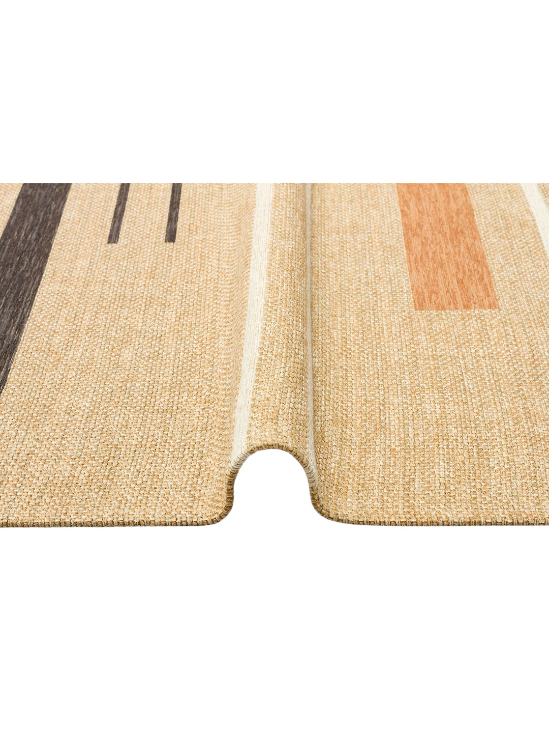 Arizona Wicker Look Modern Living Room Hallway Kitchen Non-Slip Rug 06 NATURAL TERRA