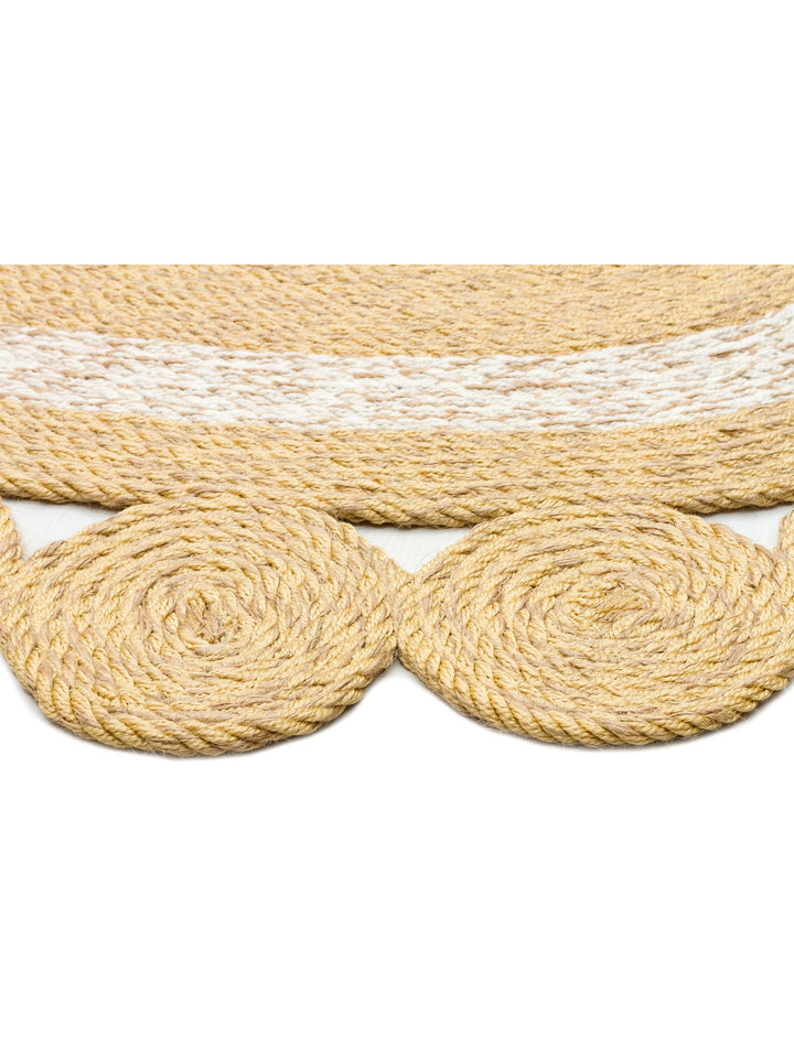 Cancun Jute Look Double Sided Living Room Hallway Kitchen Cotton Straw Knitted Carpet 04 NATURAL WHI