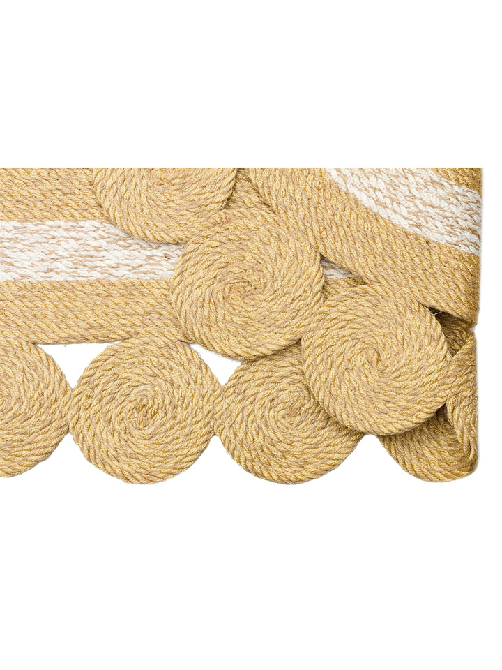 Cancun Jute Look Double Sided Living Room Hallway Kitchen Cotton Straw Knitted Carpet 04 NATURAL WHI