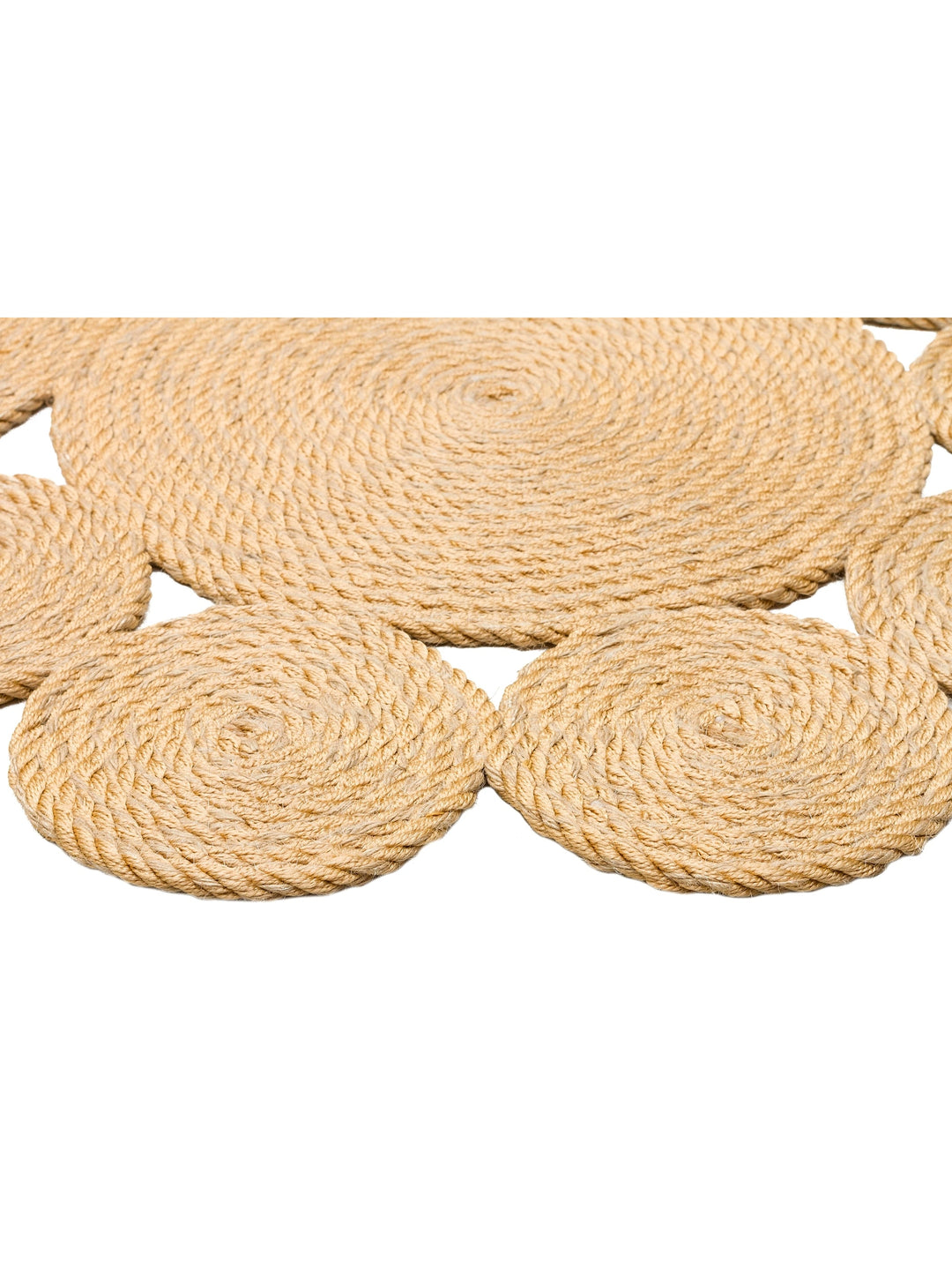 Cancun Jute Look Double Sided Living Room Hallway Kitchen Cotton Straw Knitted Carpet 05 NATURAL