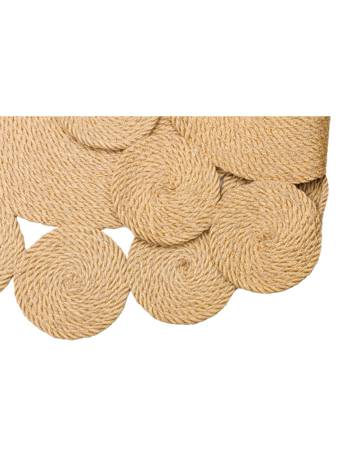 Cancun Jute Look Double Sided Living Room Hallway Kitchen Cotton Straw Knitted Carpet 05 NATURAL