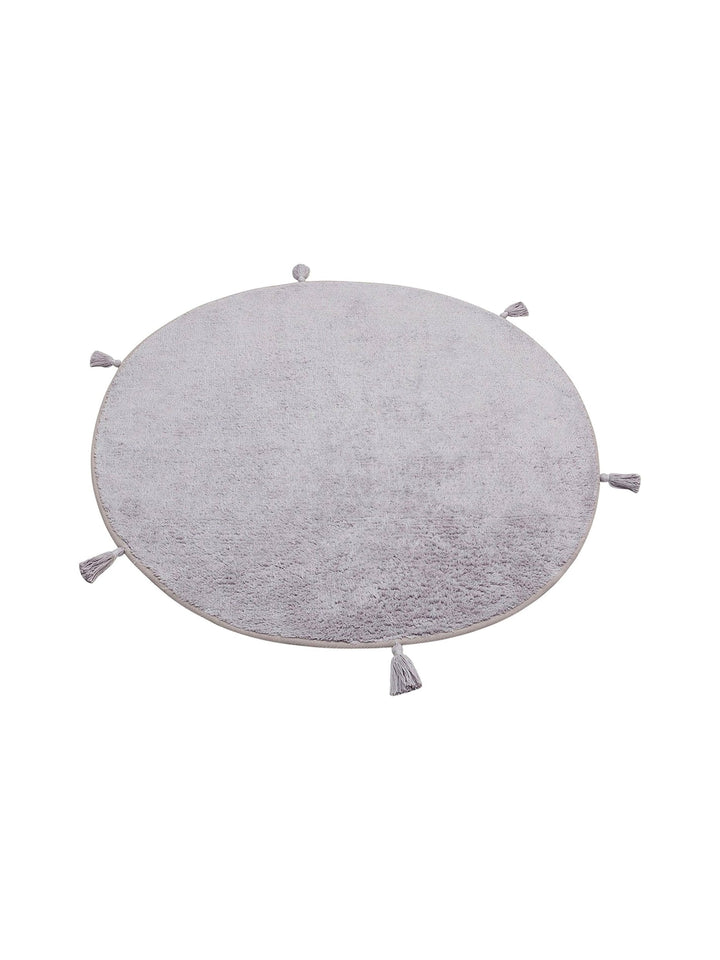 Cotton Baby 100% Natural Cotton Washable Non-Slip Based Baby Rug PLAIN GREY Q