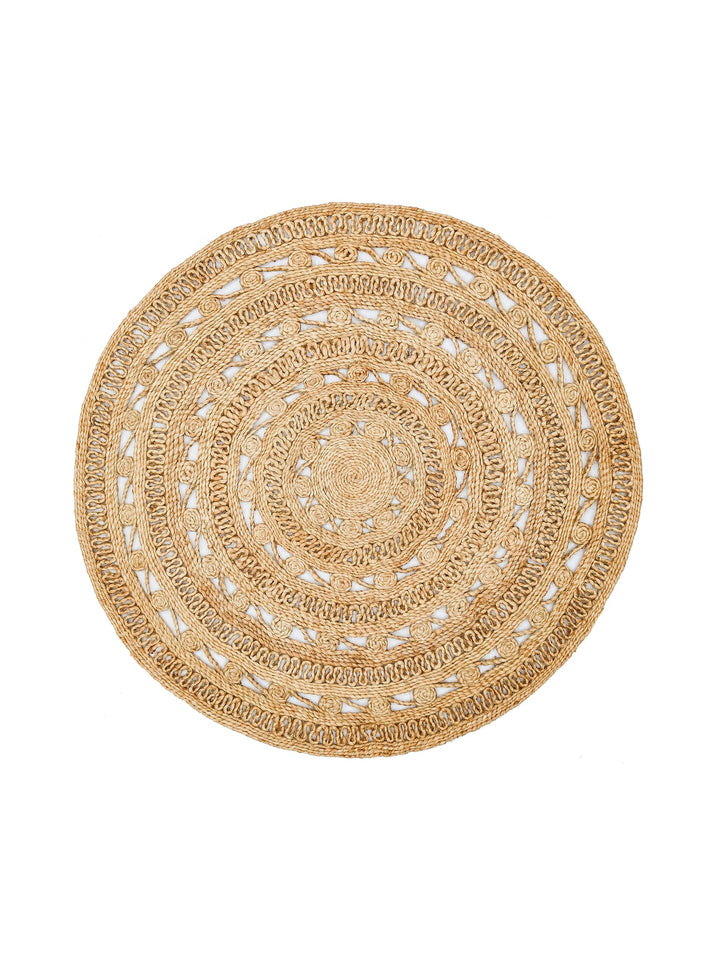 Only Jute Round and Oval 100% Natural Living Room Entrance Kitchen Balcony Hand Woven Carpet CA106DHURIEXW