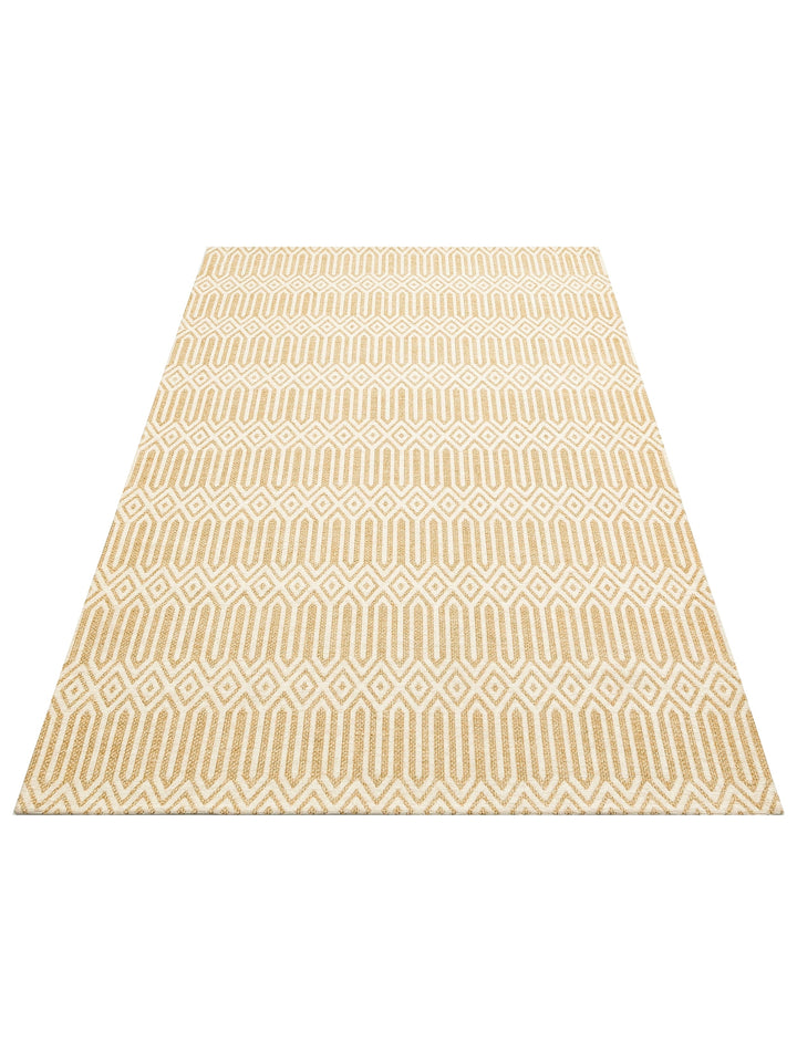 Arizona Wicker Look Modern Living Room Hallway Kitchen Non-Slip Rug 10 NATURAL IVORY