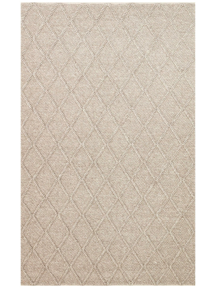 Woolstar 100% Natural Sweater Patterned Living Room Hallway Entrance Hand Woven Knitted Carpet DIAMONDBRWN