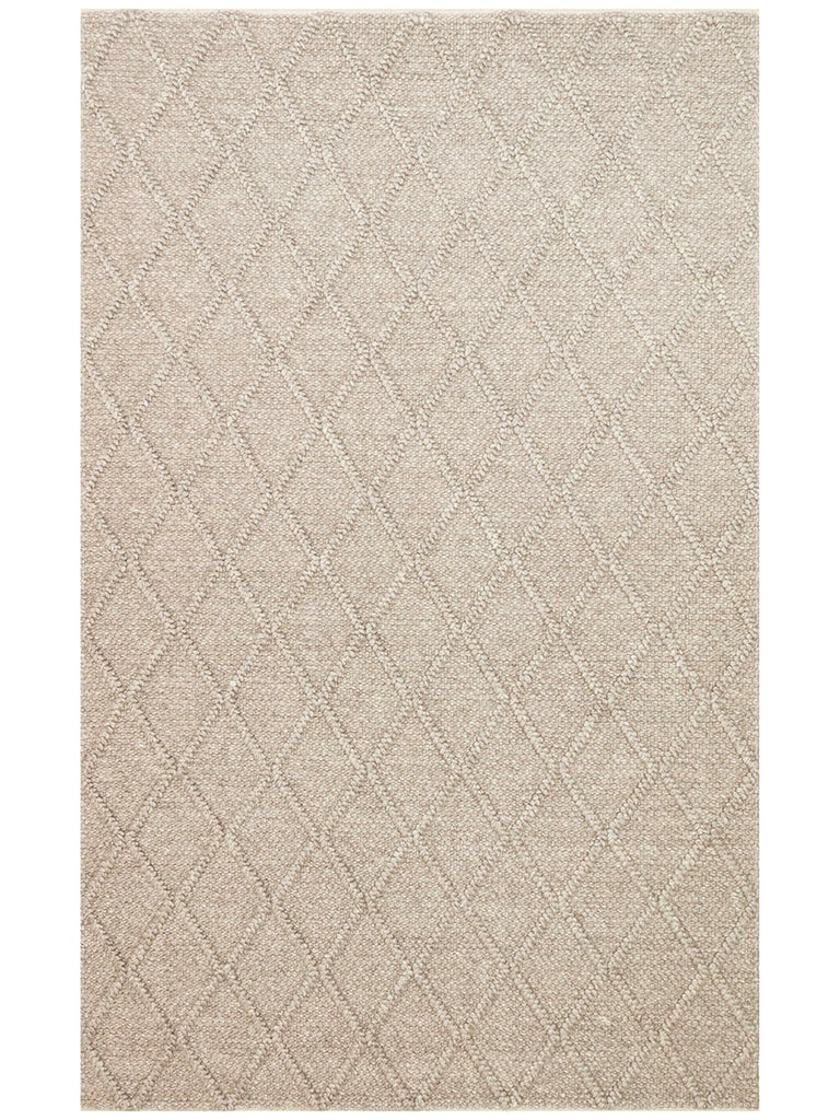 Woolstar 100% Natural Sweater Patterned Living Room Hallway Entrance Hand Woven Knitted Carpet DIAMONDBRWN