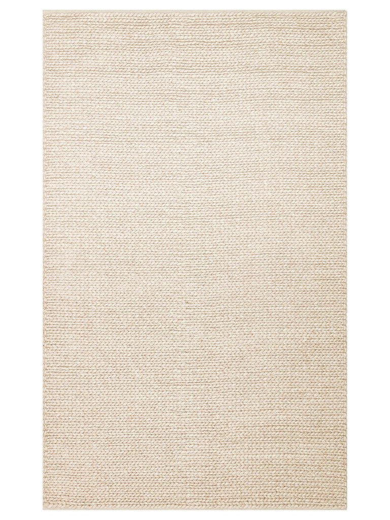 Woolstar 100% Natural Sweater Patterned Living Room Hallway Entrance Hand Woven Knitted Carpet BEIGE