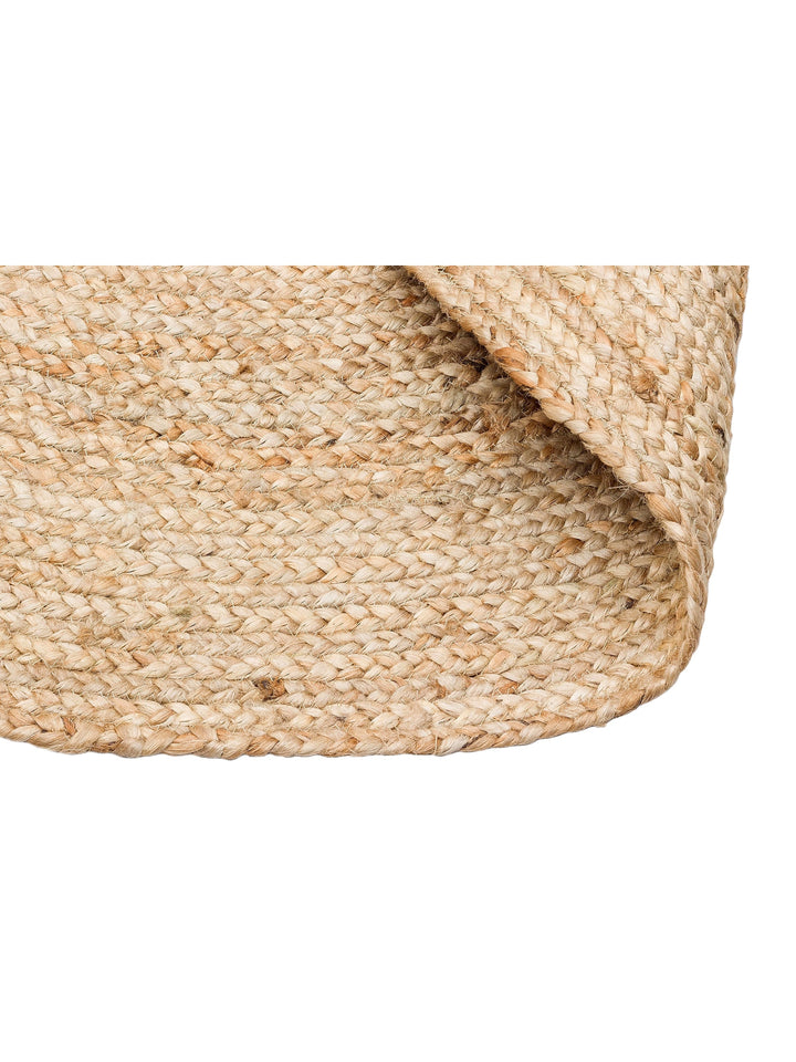 Crown Jute 100% Natural Hand Woven Living Room Corridor Entrance Kitchen Balcony Wicker Carpet 01R NATURAL