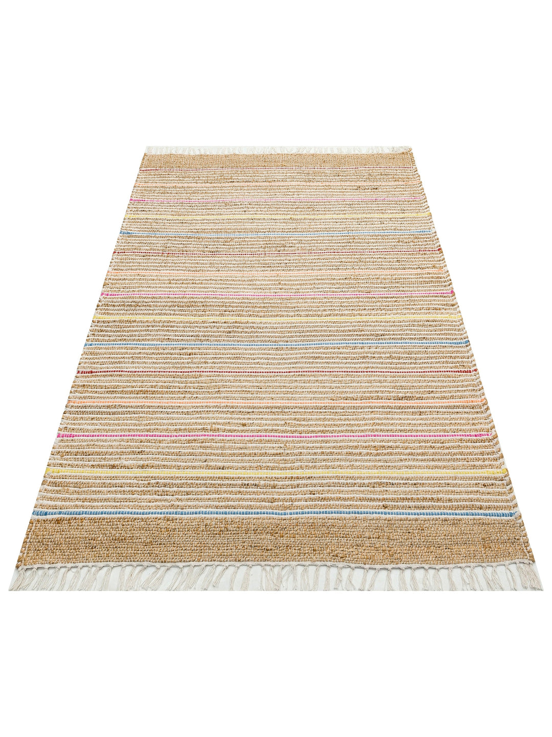 Crown Jute 100% Natural Hand Woven Living Room Corridor Entrance Kitchen Balcony Wicker Carpet 05 NAT.MULTY