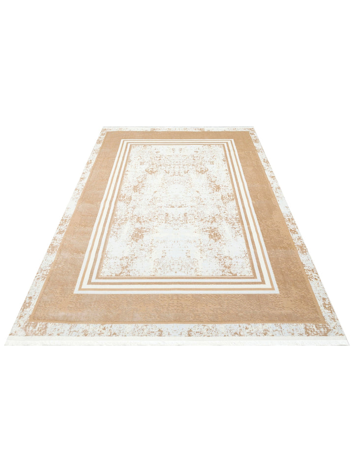 Smooth Washable Non-Slip Shiny Living Room Hallway Fine Woven Modern Carpet 17 BEIGE XW