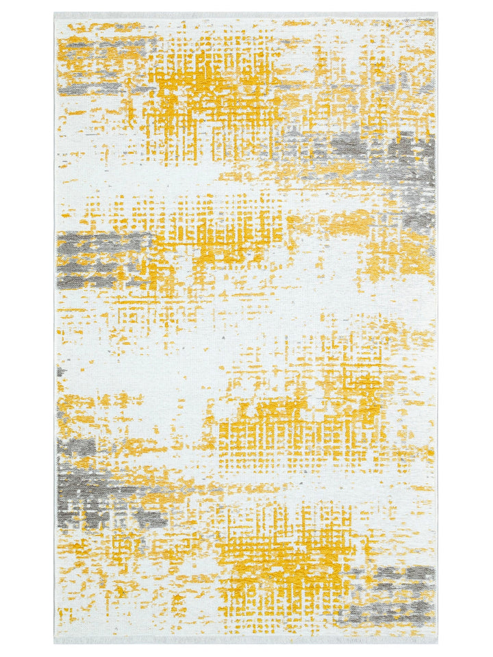 Yellowstone Cotton Washable Double Sided Living Room Hallway Kitchen Scandinavian Rug 01 YELGREY